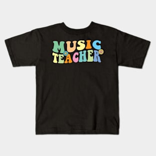 Groovy Music Teacher Retro Kids T-Shirt